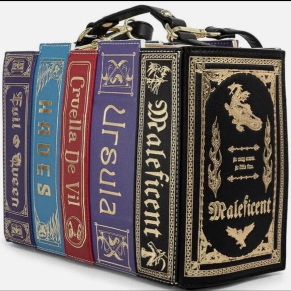 Loungefly Handbags - Loungefly Exclusive Stitch Shoppe Disney Villains Books Crossbody Bag Purse NWT